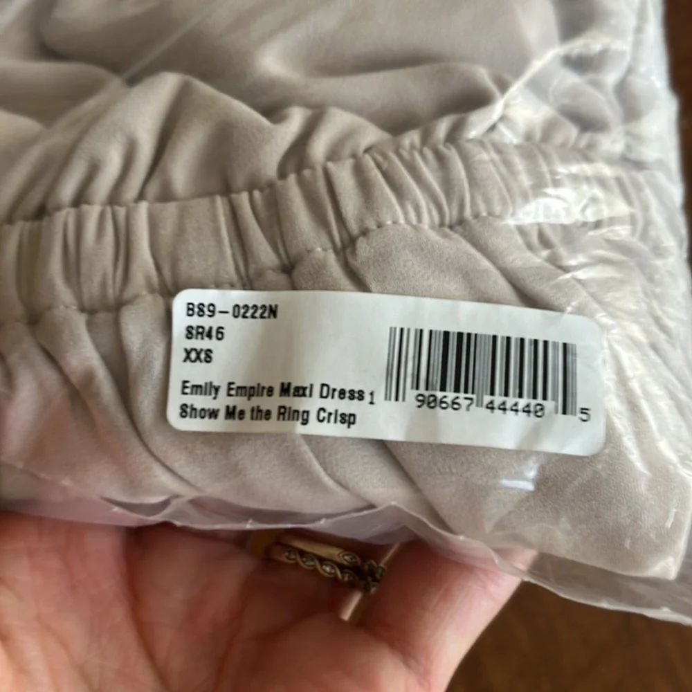 SHOW ME THE RING CRISP SHOW ME YOUR MUMU EMILY EMPIRE MAXI DRESS MEDIUM